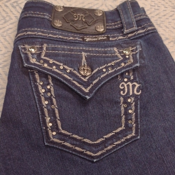 Miss Me Deep Blue Boot Cut Jeans,Western, Rodeo, Festival. - Picture 3 of 15